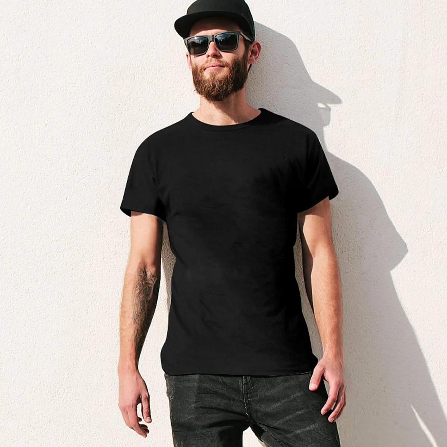 Men's T Shirt Randy Orton Logo Button Closure Black