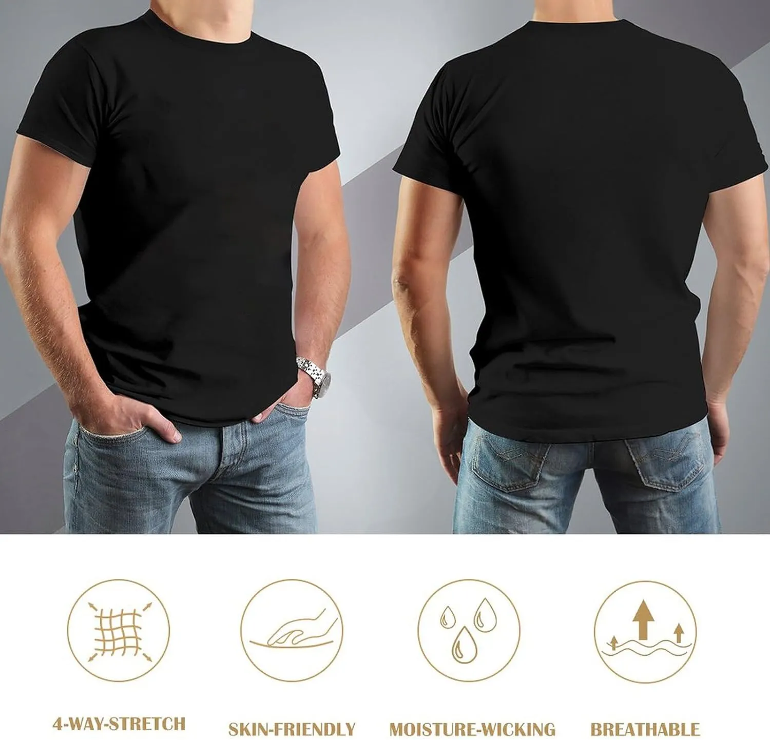 Men's T Shirt Randy Orton Logo Button Closure Black