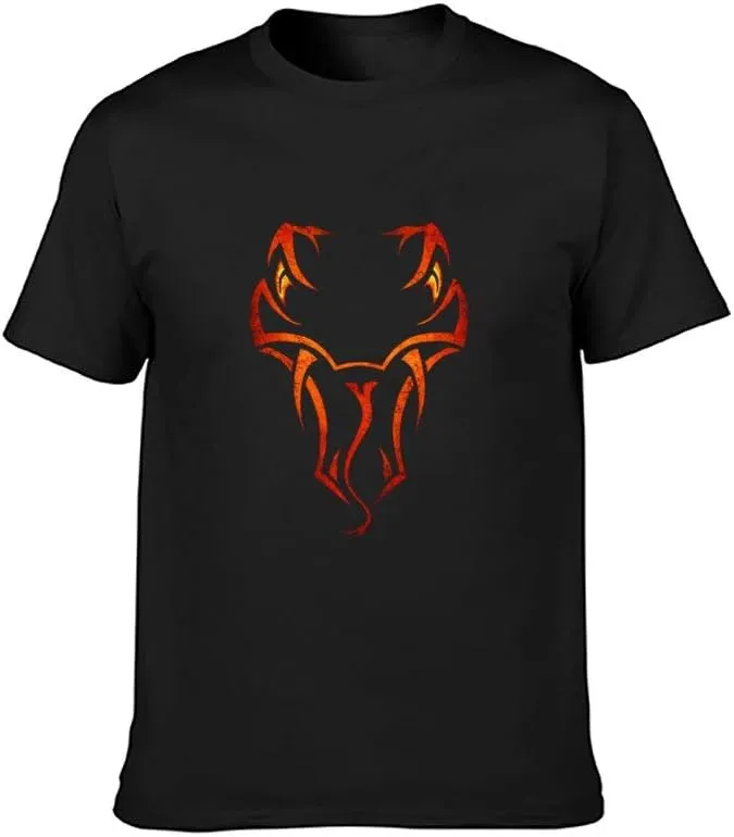 Men's T Shirt Randy Orton Logo Button Closure Black