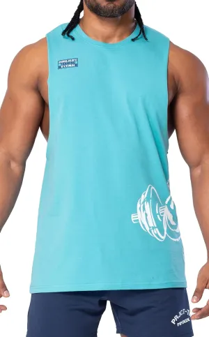 Men's Workout Drop Arm Tank Top Cut Off Sleeveless Gym Shirts
