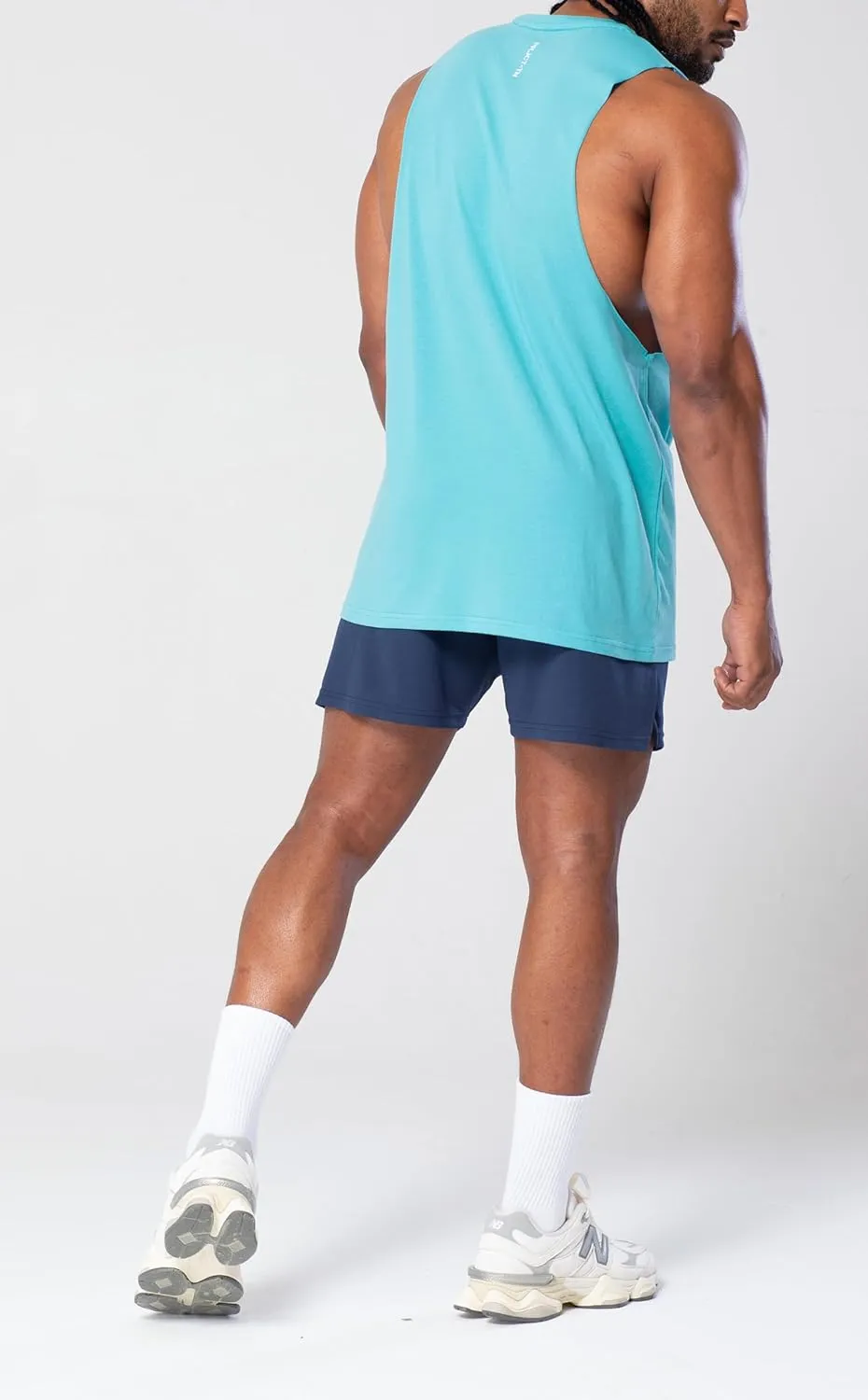 Men's Workout Drop Arm Tank Top Cut Off Sleeveless Gym Shirts
