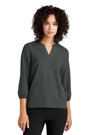 Mercer   Mettle® Ladies Stretch Crepe 3/4 Sleeve Blouse