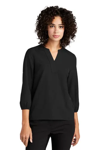 Mercer   Mettle® Ladies Stretch Crepe 3/4 Sleeve Blouse
