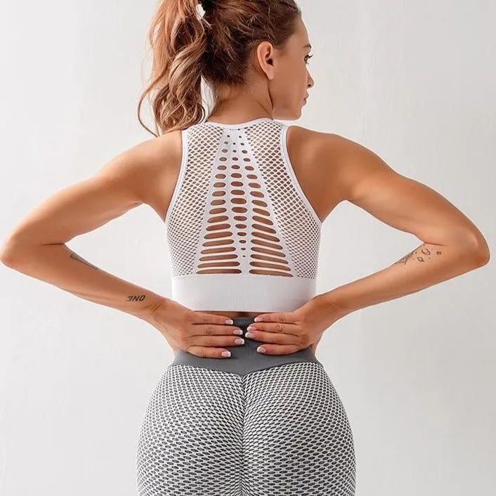 Mesh Back Padded Sports Bra