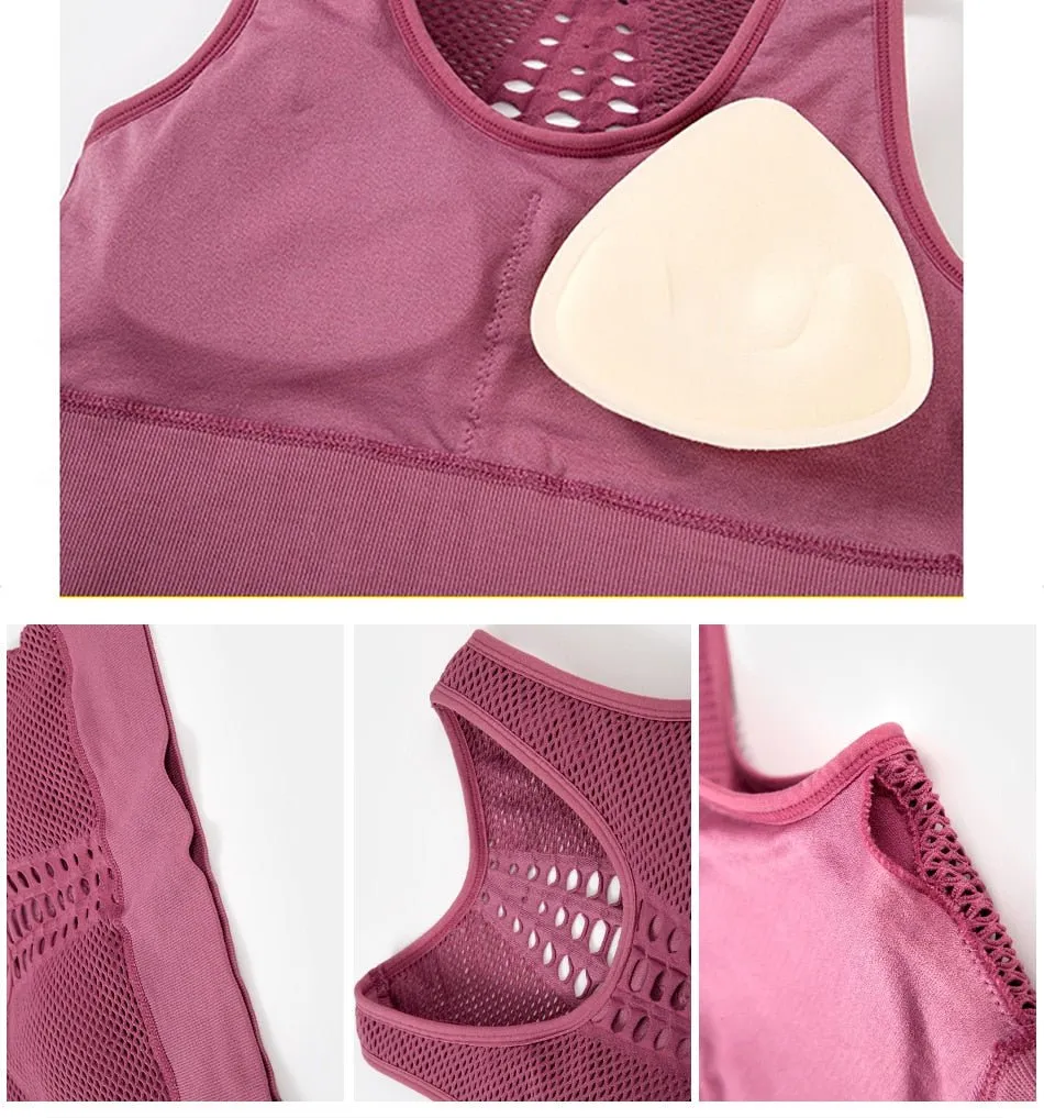 Mesh Back Padded Sports Bra