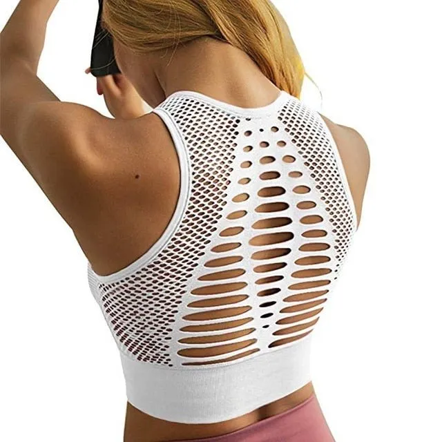 Mesh Back Padded Sports Bra