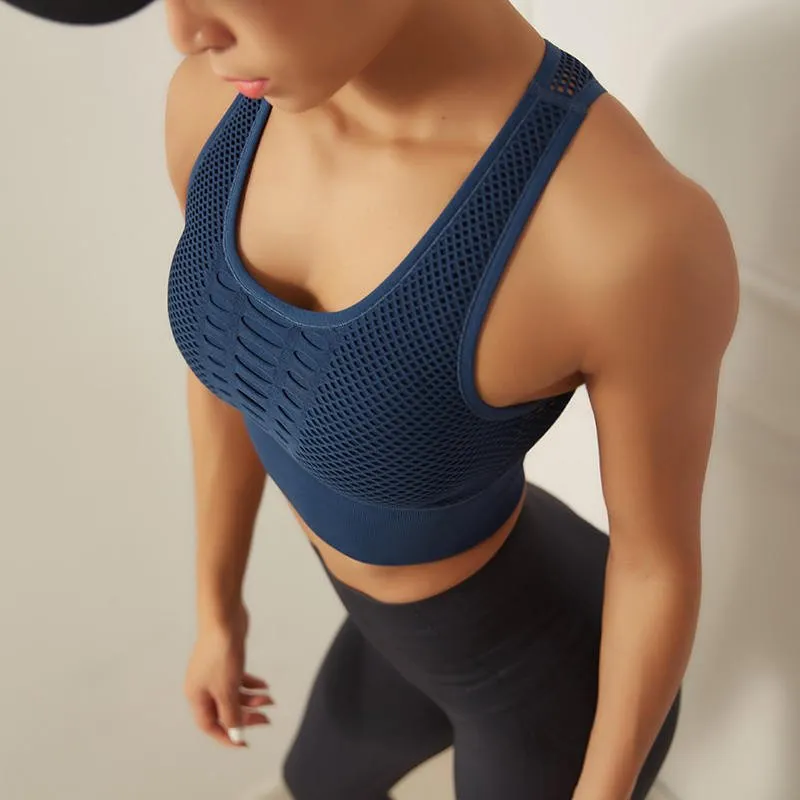 Mesh Back Padded Sports Bra