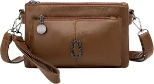 Messenger Bag Fashion Mobile Phone Change Small Square Bag Large Capacity Mobile Phone Bags Vintage (Yellow, One Size)