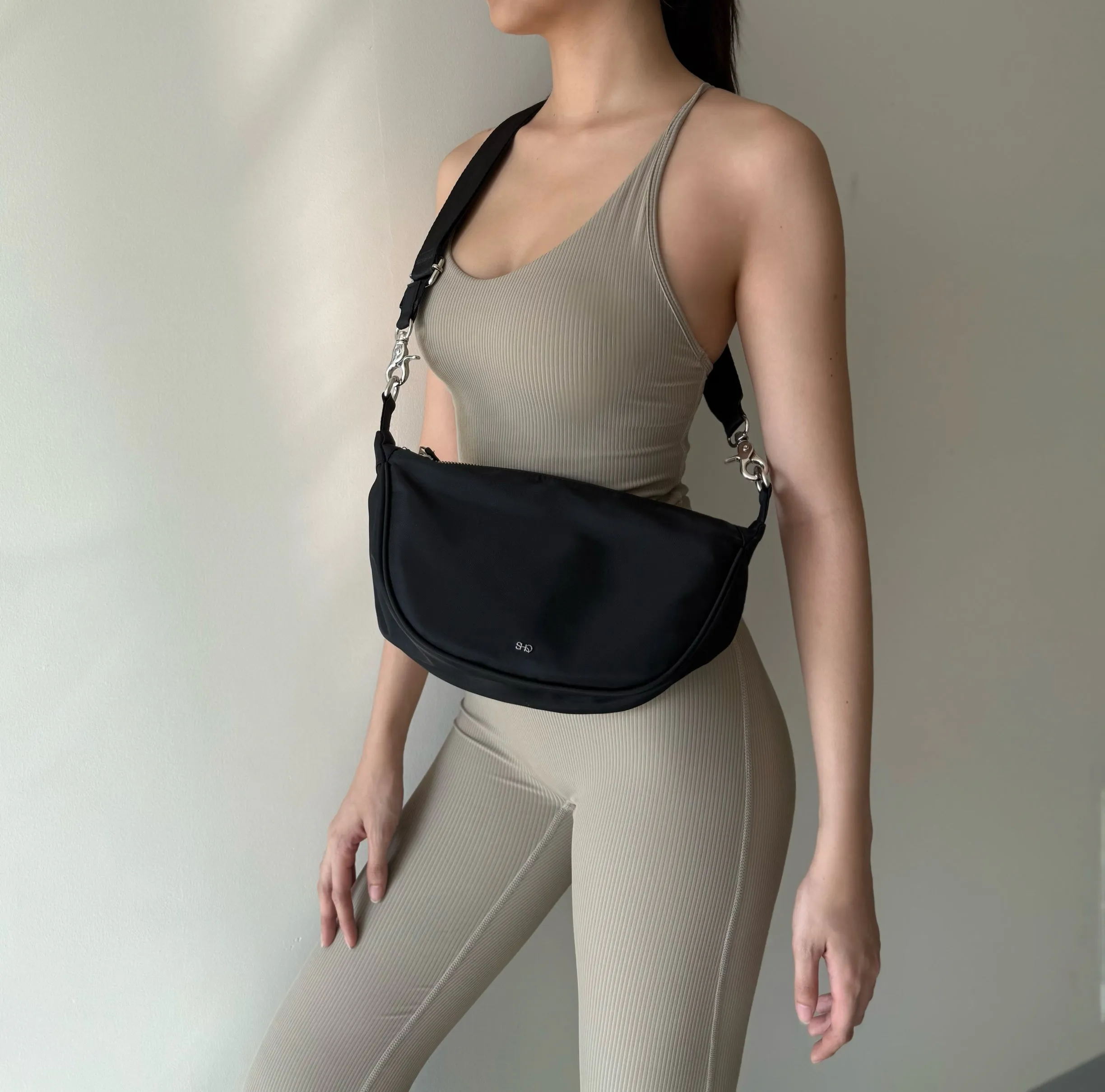 MEXICO NYLON SHOULDER BAG BLACK