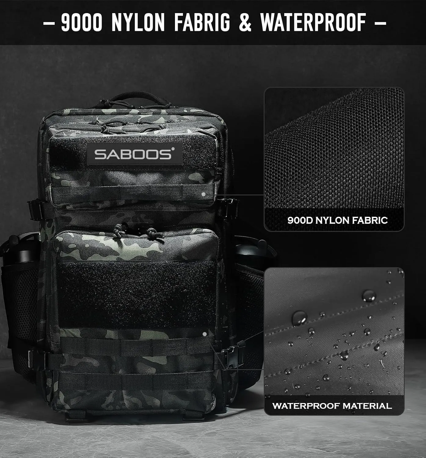 Military Tactical Backpack for Men 45L Molle Army 3 Days Assault Pack Bug Out Bag Water Resistant