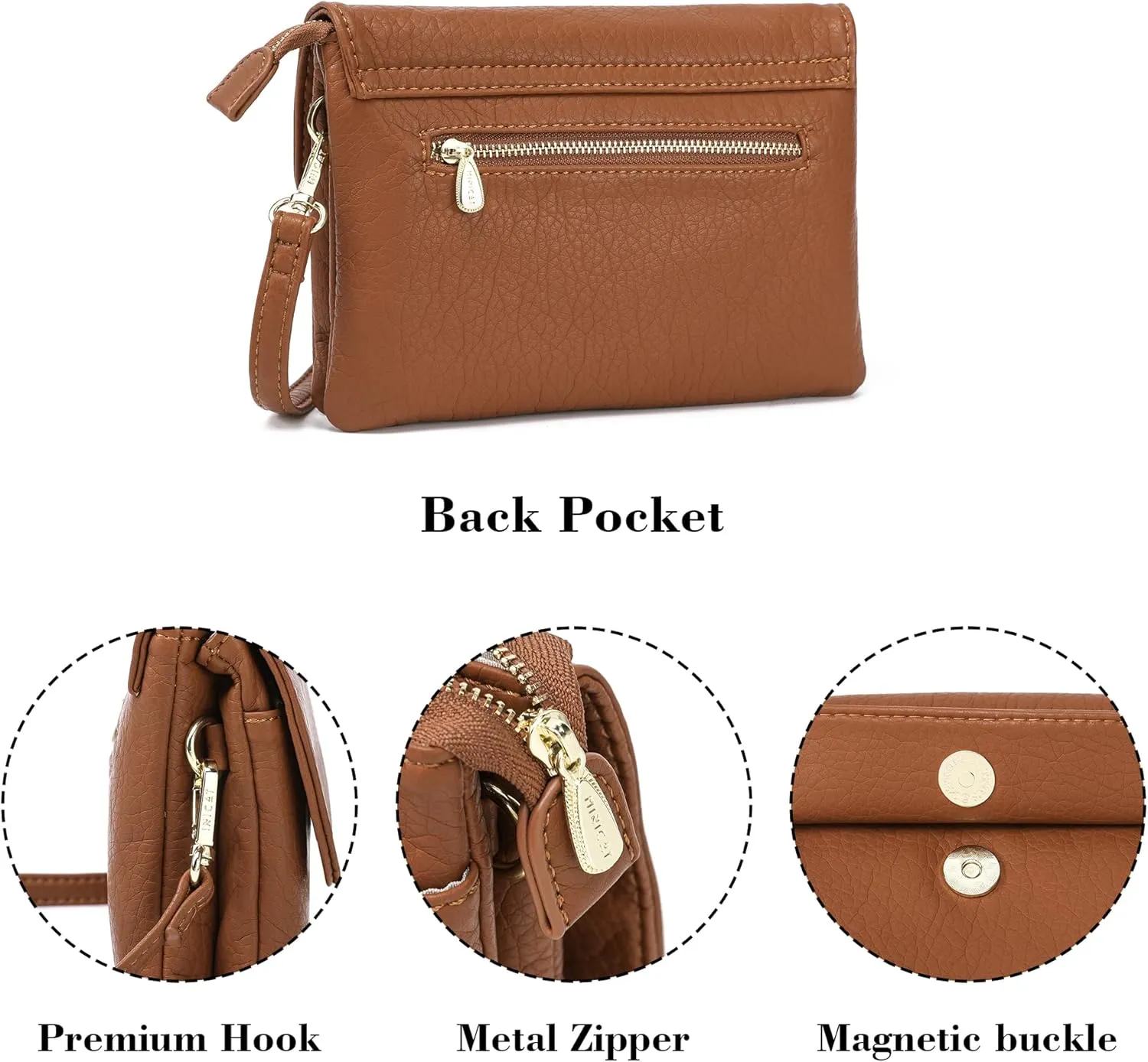MINICAT Roomy Pockets Small Crossbody Bags Cell Phone Sling Bag Wallet Purses for Women