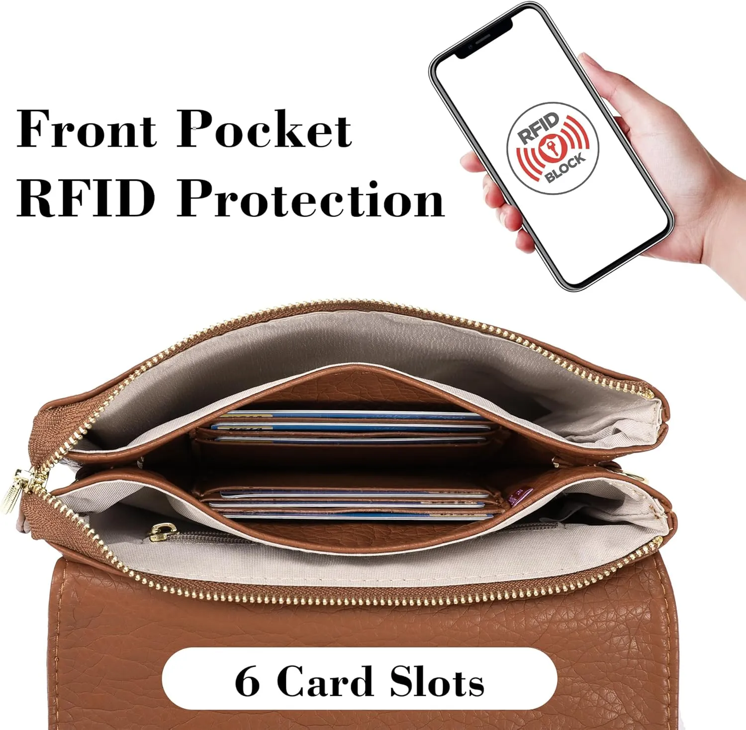 MINICAT Roomy Pockets Small Crossbody Bags Cell Phone Sling Bag Wallet Purses for Women