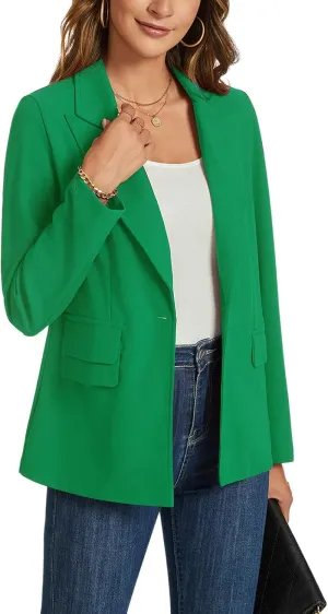 MINTLIMIT Blazers for Women Long Sleeve Notched Lapel Button Business Casual Blazer Work Office Blazers Jacket with Pockets