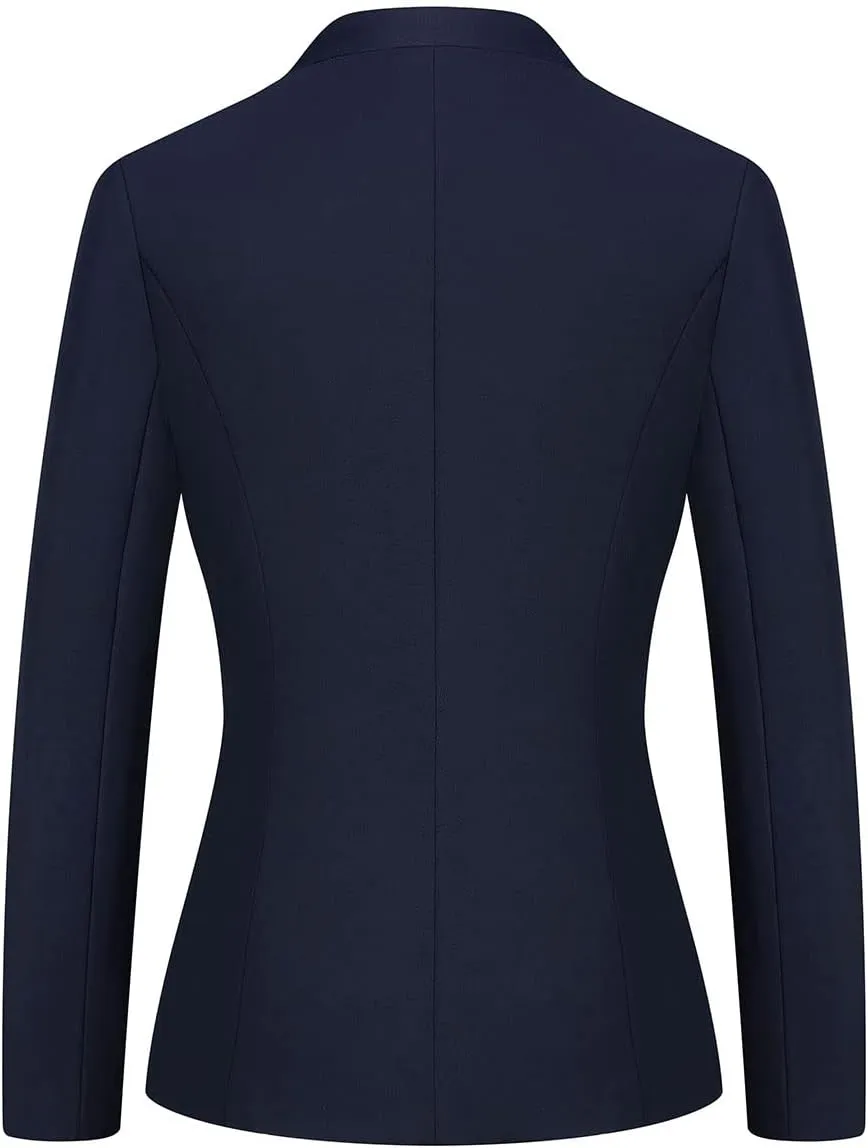 MODFUL Women's Business Pant Suit Set 2 Piece Slim Fit Blazer Jacket One Button Buckle Closure Lady Work Suit for Office