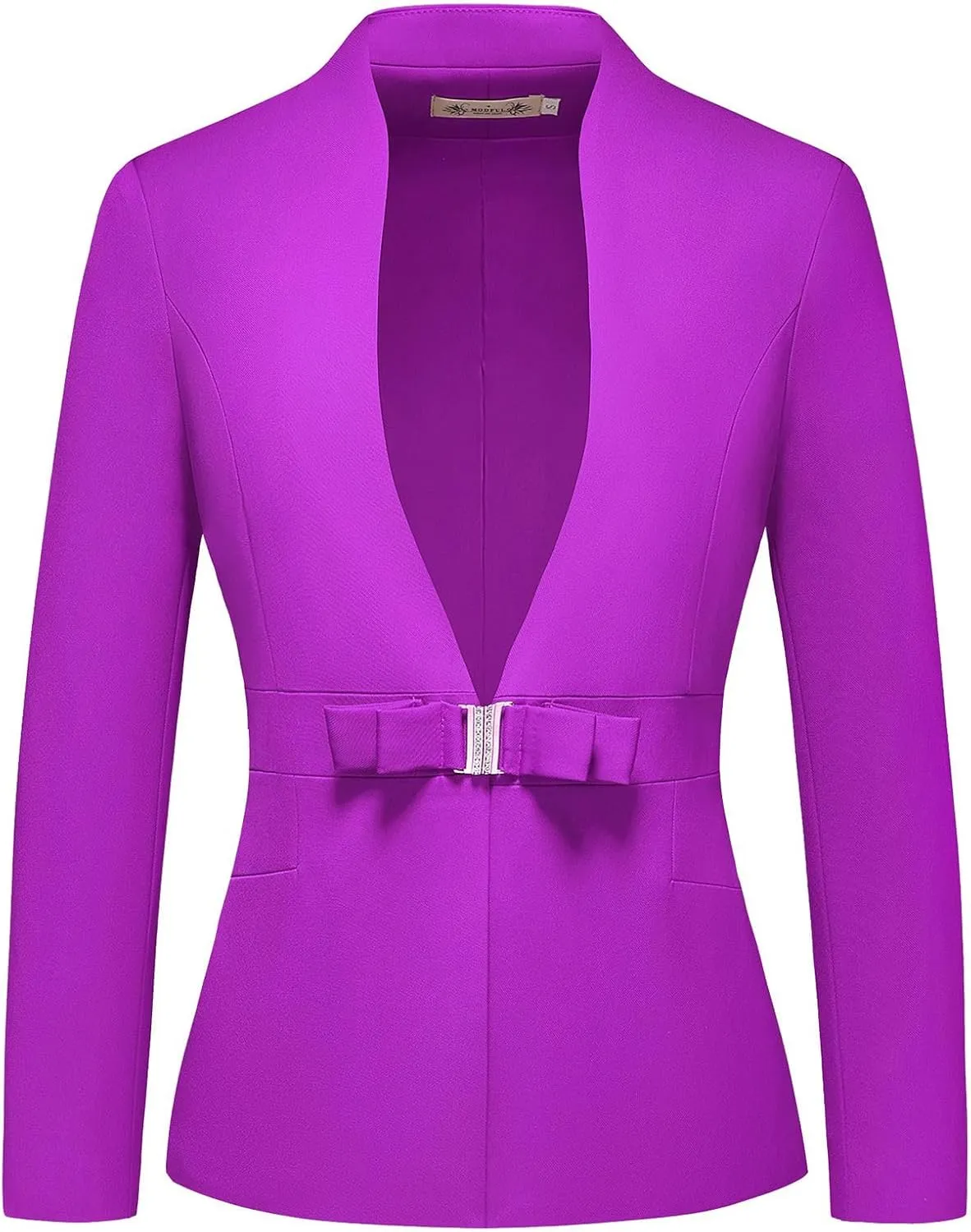 MODFUL Women's Business Pant Suit Set 2 Piece Slim Fit Blazer Jacket One Button Buckle Closure Lady Work Suit for Office