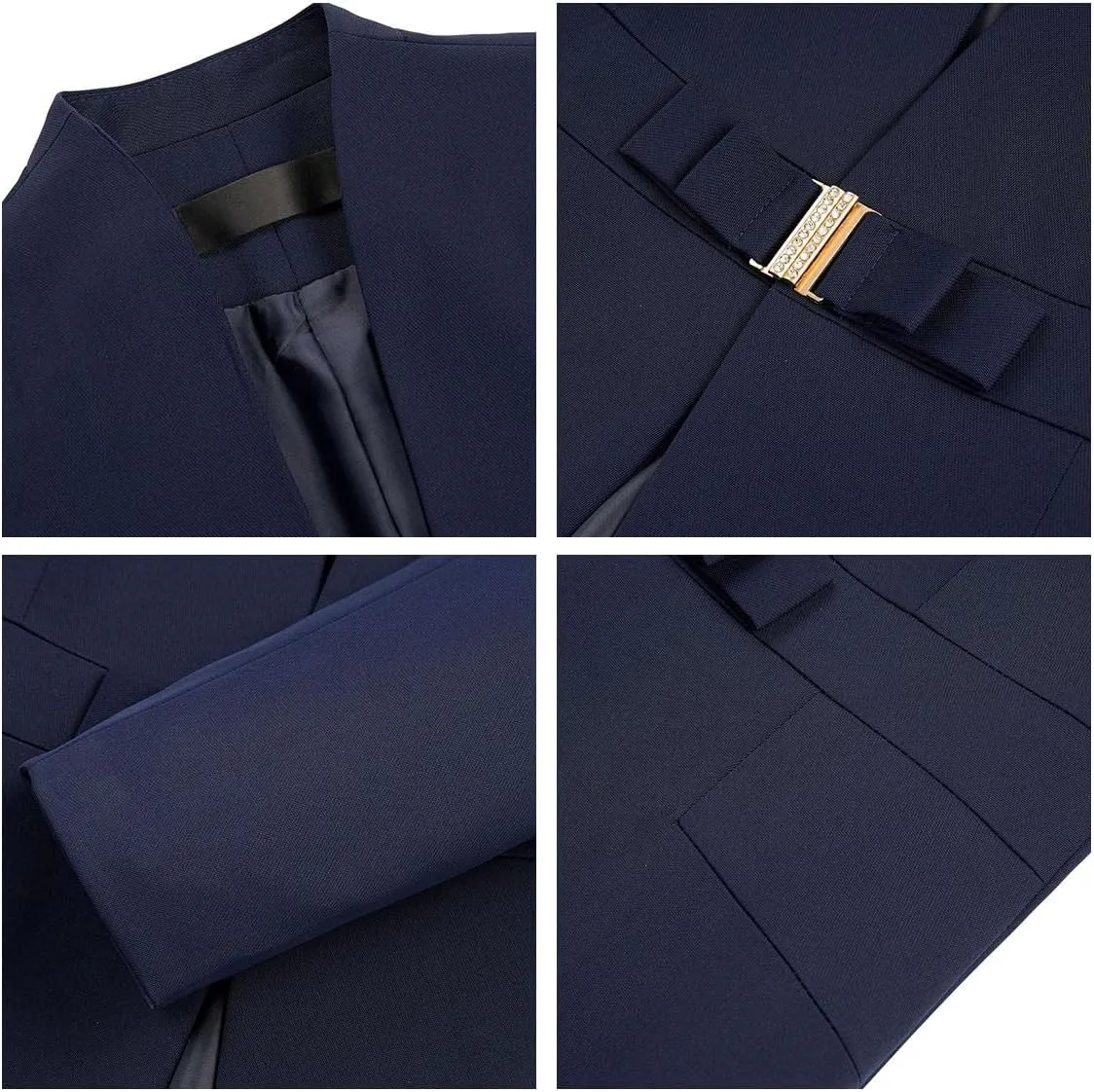 MODFUL Women's Business Pant Suit Set 2 Piece Slim Fit Blazer Jacket One Button Buckle Closure Lady Work Suit for Office