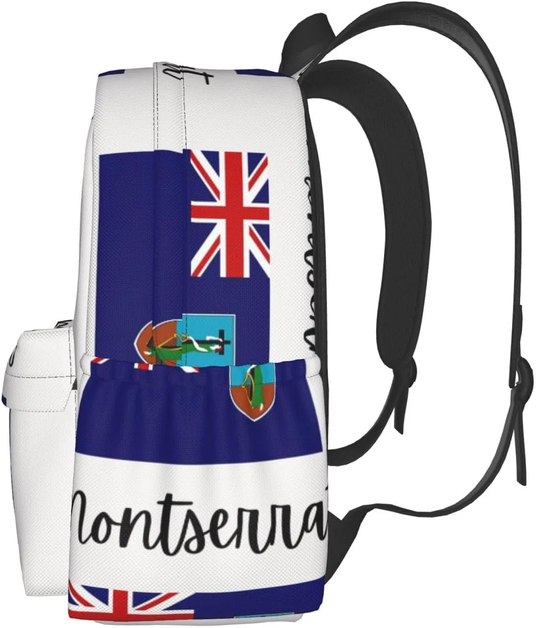 Montserrat Pride Flag Casual Backpack Large Capacity Travel Backpacks Laptop Daypack Commuter Rucksack Adjustable Strap Sports Bags for Hiking Biking