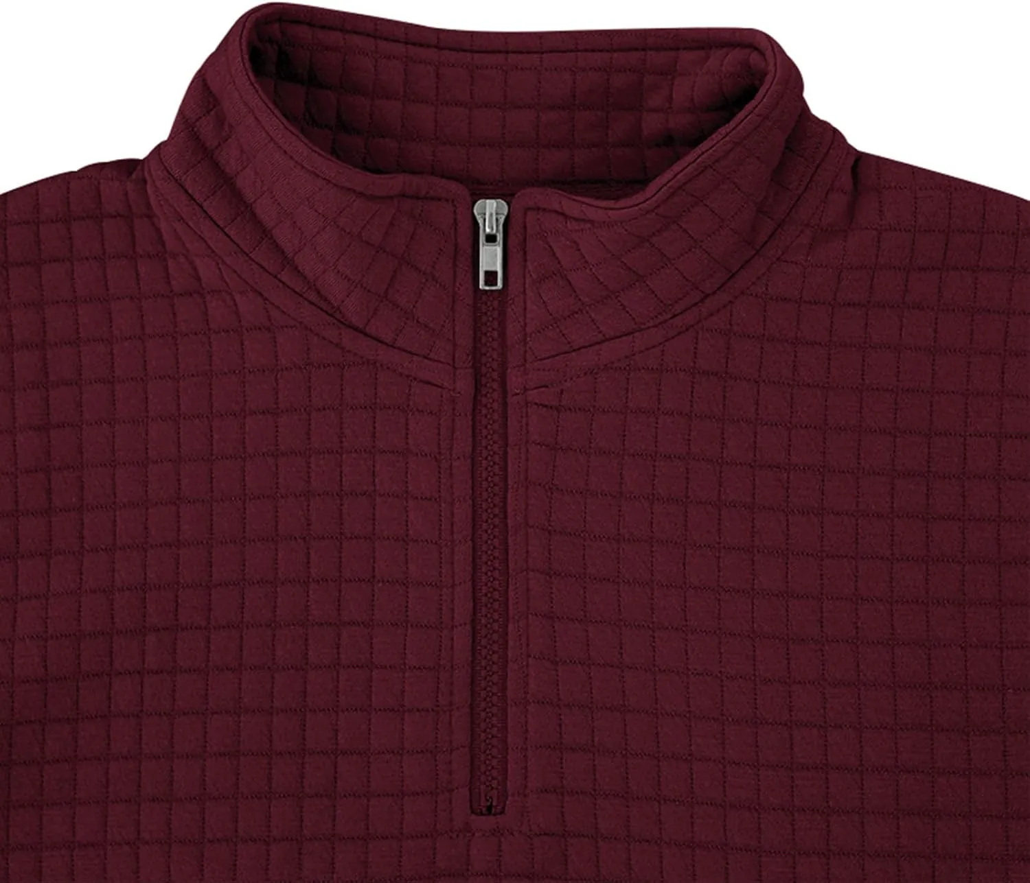 Muscularfit Tshirts Shirts for Men Short Sleeve Waffle Knit Quarter-Zip Pullover Tops Causal Fashion Gym Workout Tee Tops