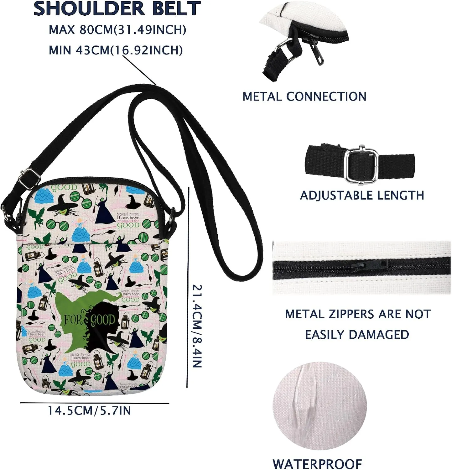 Musical Theatre Crossbody Bag W The Musical Theater Fans Gift Stylish Gift For Theatre Lovers