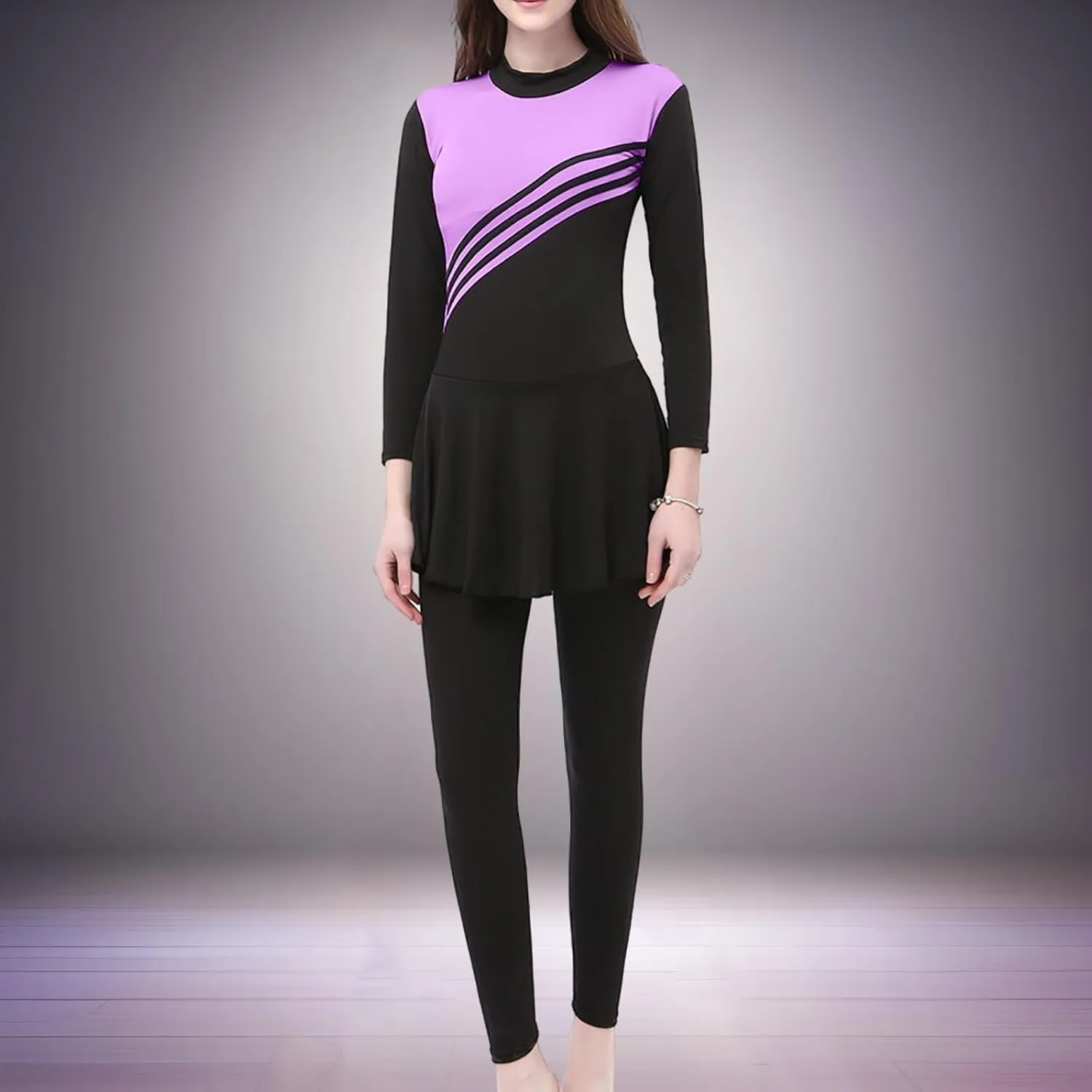Muslim Swimwear for Women Oversized Islamic Swimsuit Full Cover Hijab Burkini Rash Guard Set Long Sleeve Bathing Suit