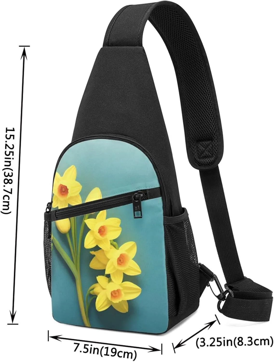 Narcissus Sling Bags For Man And Women Crossbody Chest Bag Shoulder Bag For Casual Sport Daypack