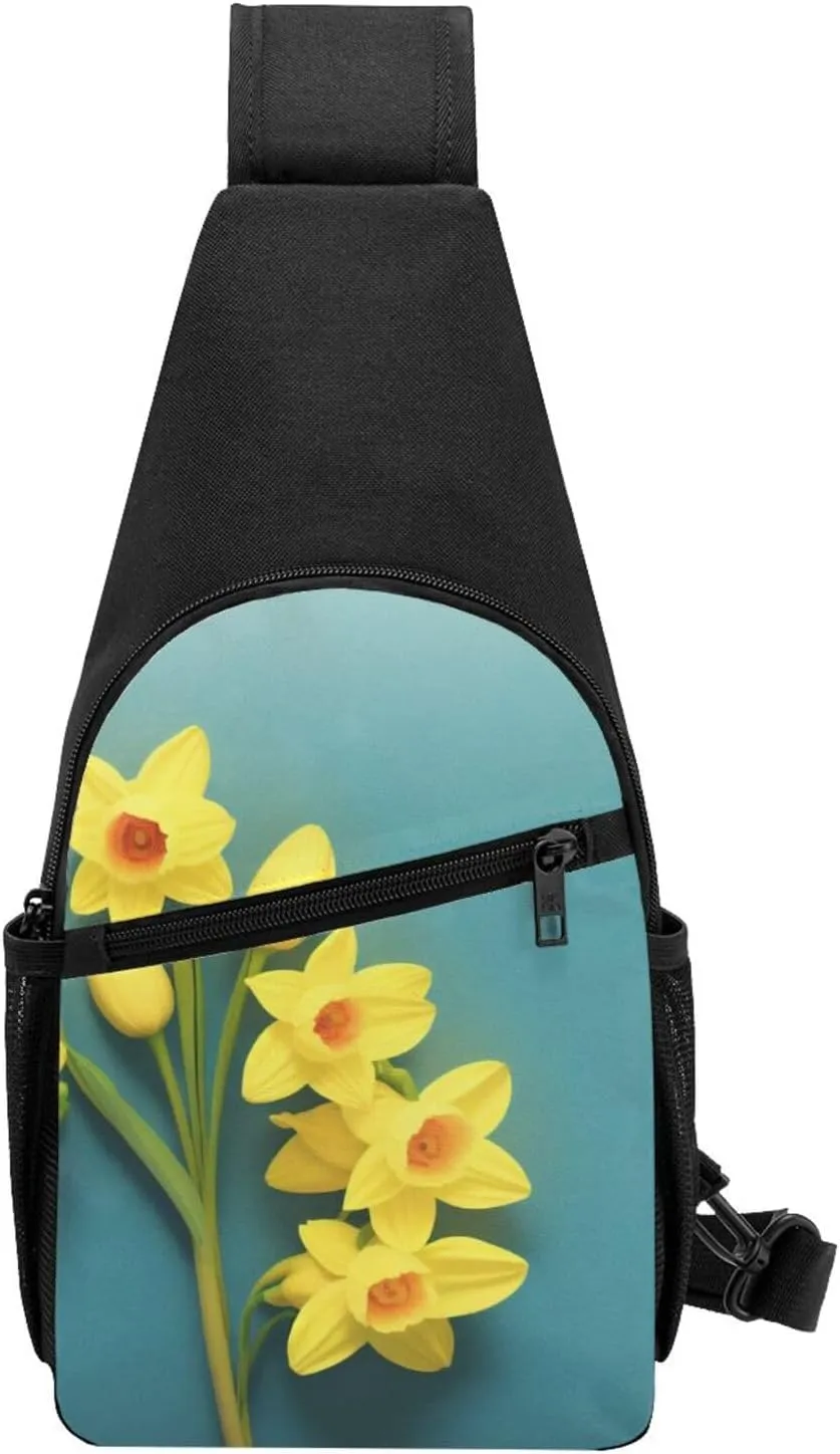 Narcissus Sling Bags For Man And Women Crossbody Chest Bag Shoulder Bag For Casual Sport Daypack
