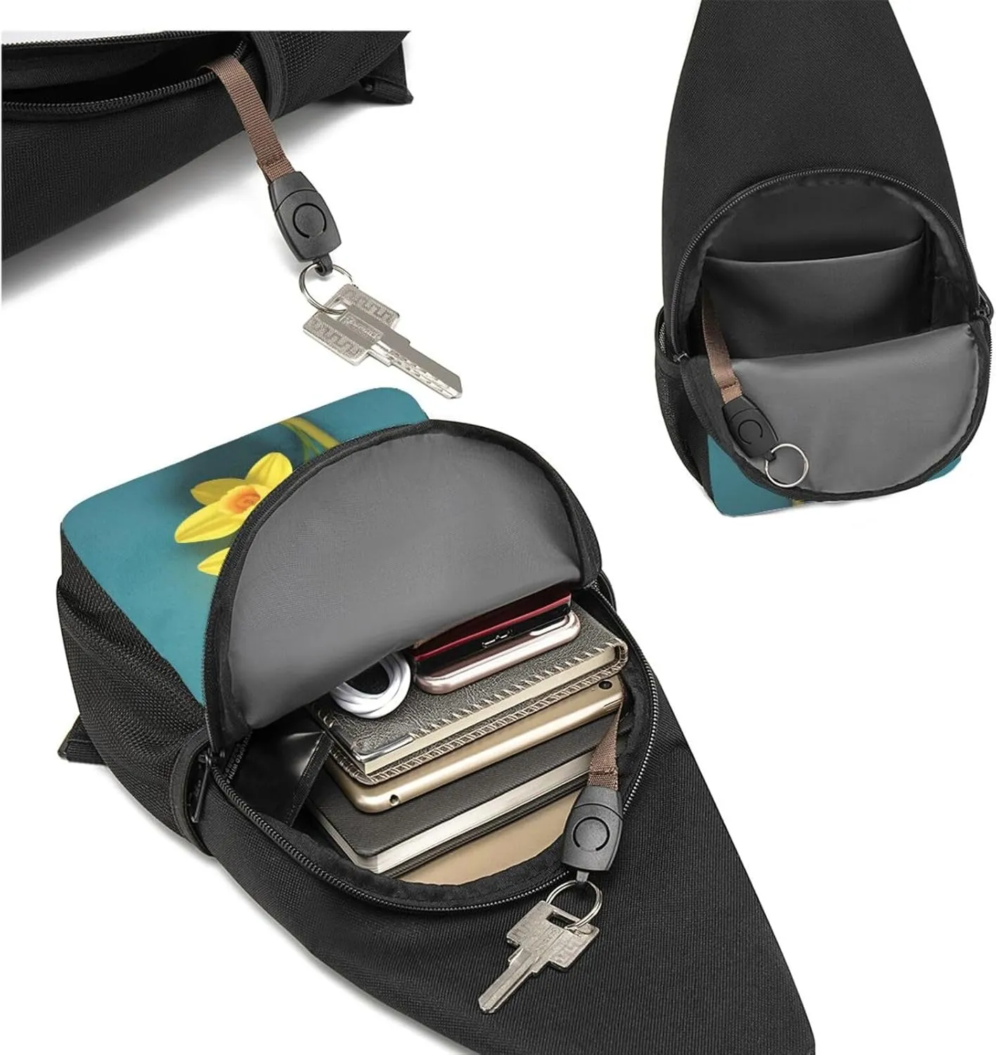 Narcissus Sling Bags For Man And Women Crossbody Chest Bag Shoulder Bag For Casual Sport Daypack