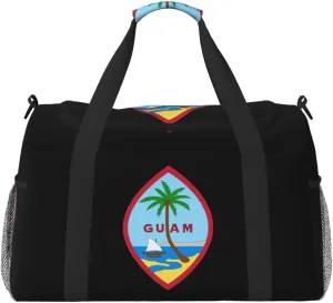 National Emblem Of Guam Travel Duffel Bag Large Foldable Waterproof Overnight Bag For Beach Swim Bags Pool Sports Gym