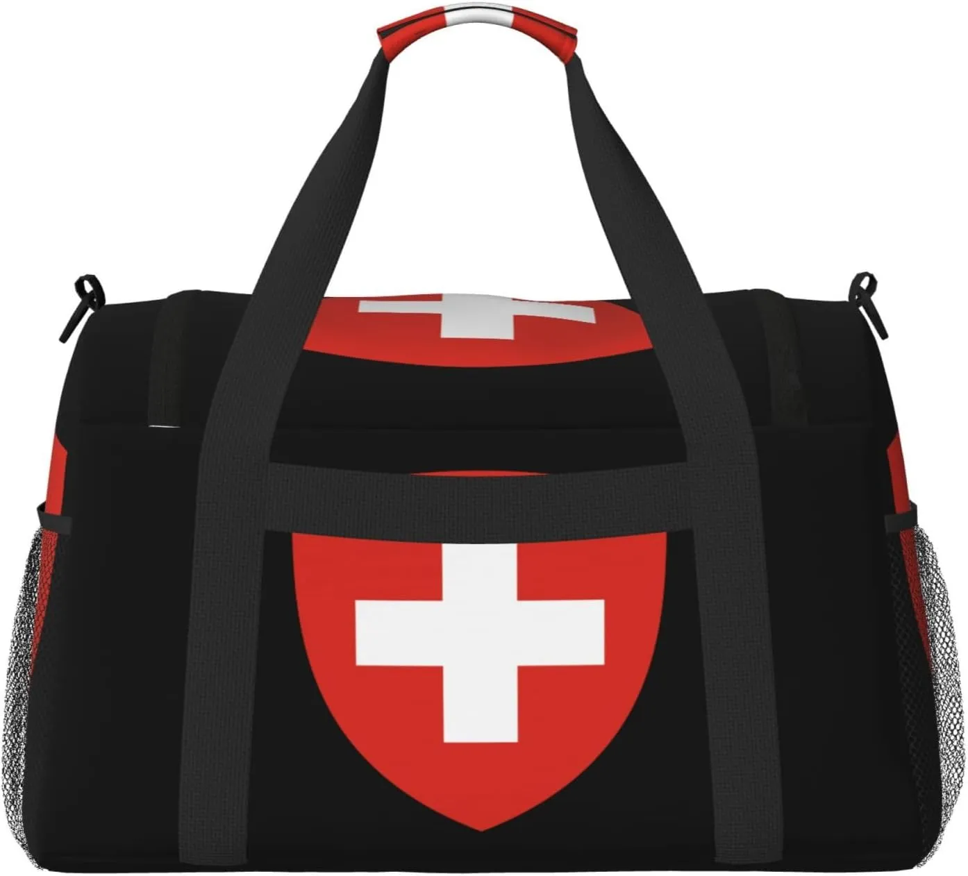 National Emblem Of Switzerland Travel Duffel Bag Large Foldable Waterproof Overnight Bag For Beach Swim Bags Pool Sports Gym