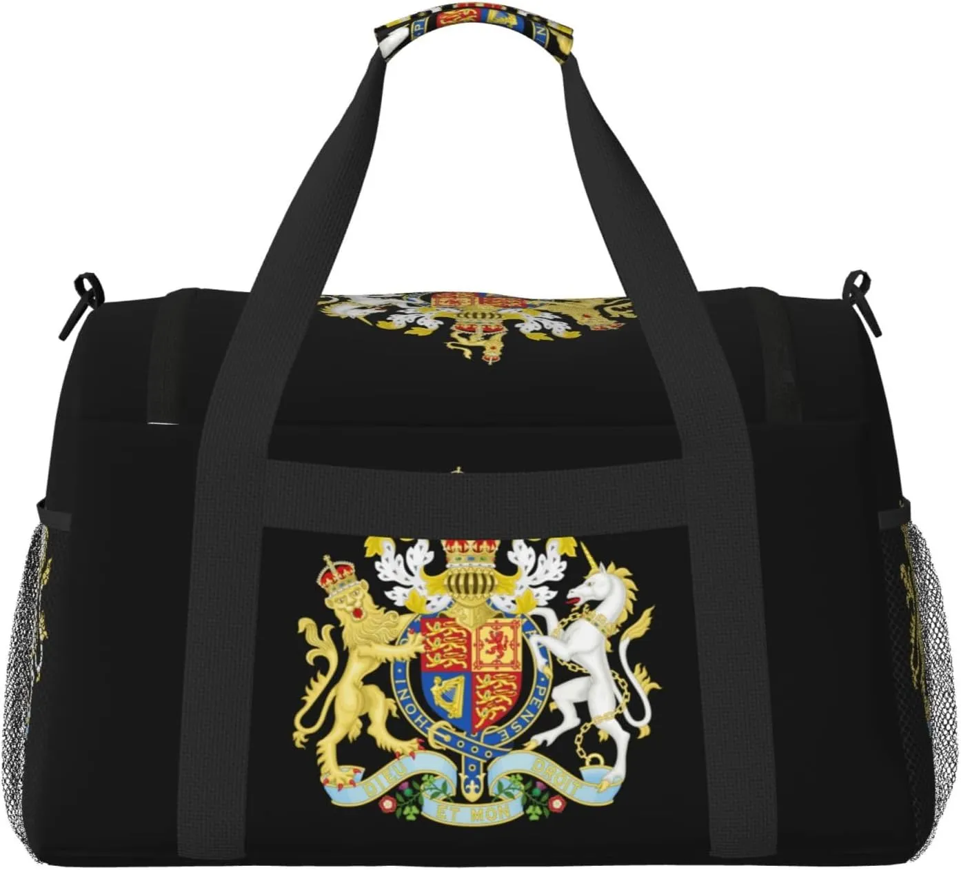 National Emblem Of United Kingdom Travel Duffel Bag Large Foldable Waterproof Overnight Bag For Beach Swim Bags Pool Sports Gym