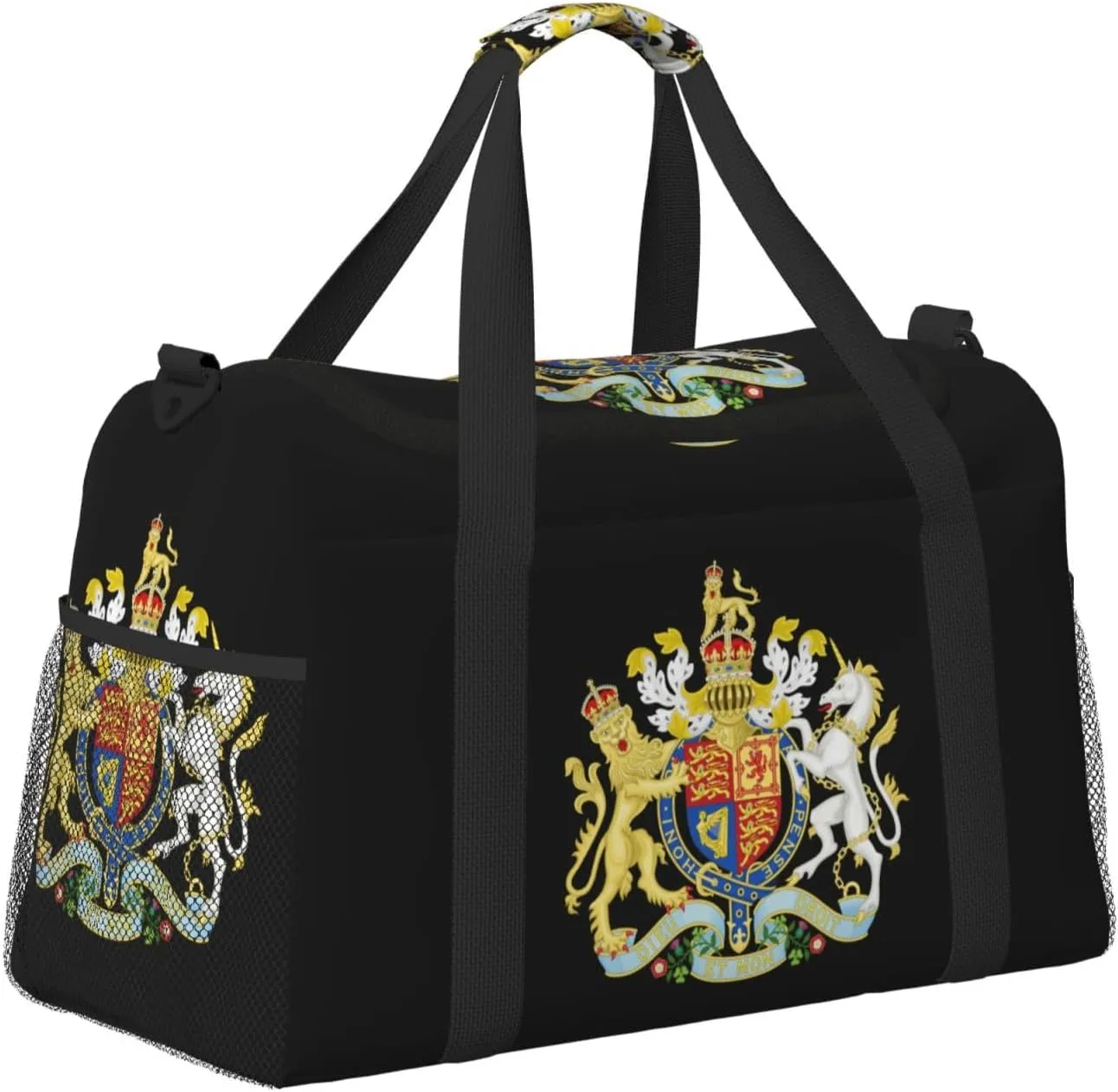 National Emblem Of United Kingdom Travel Duffel Bag Large Foldable Waterproof Overnight Bag For Beach Swim Bags Pool Sports Gym
