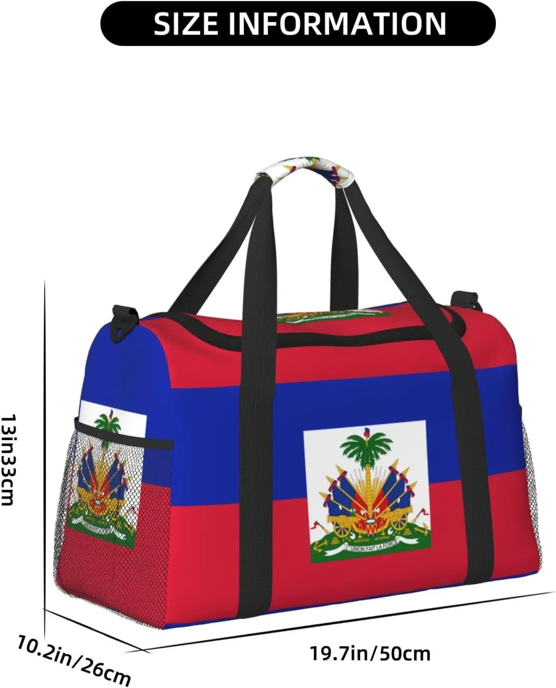 National Flag Travel Duffel Bag Large Foldable Waterproof Overnight Bag For Beach Swim Bags Pool Sports Gym