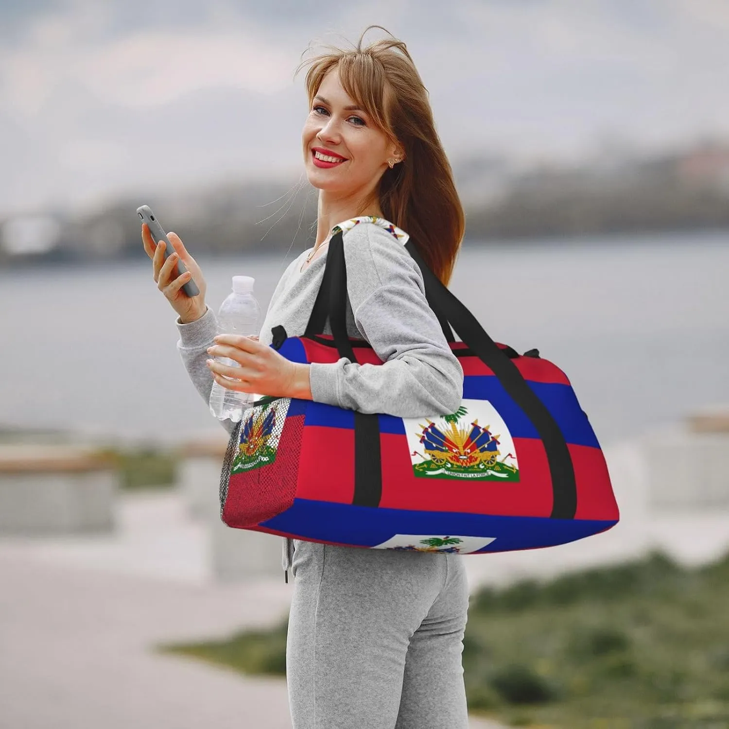 National Flag Travel Duffel Bag Large Foldable Waterproof Overnight Bag For Beach Swim Bags Pool Sports Gym