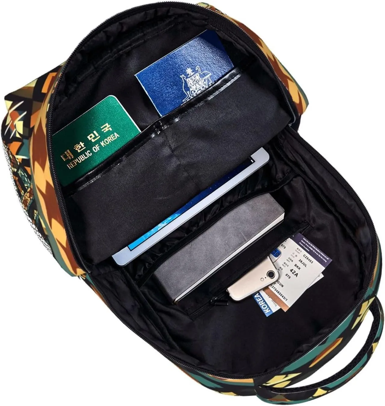 Native American Patterns Print Laptop Backpack Stylish Bookbag College Daypack Travel Business Work Bag For Men Women