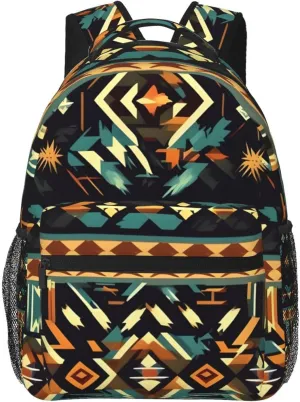 Native American Patterns Print Laptop Backpack Stylish Bookbag College Daypack Travel Business Work Bag For Men Women
