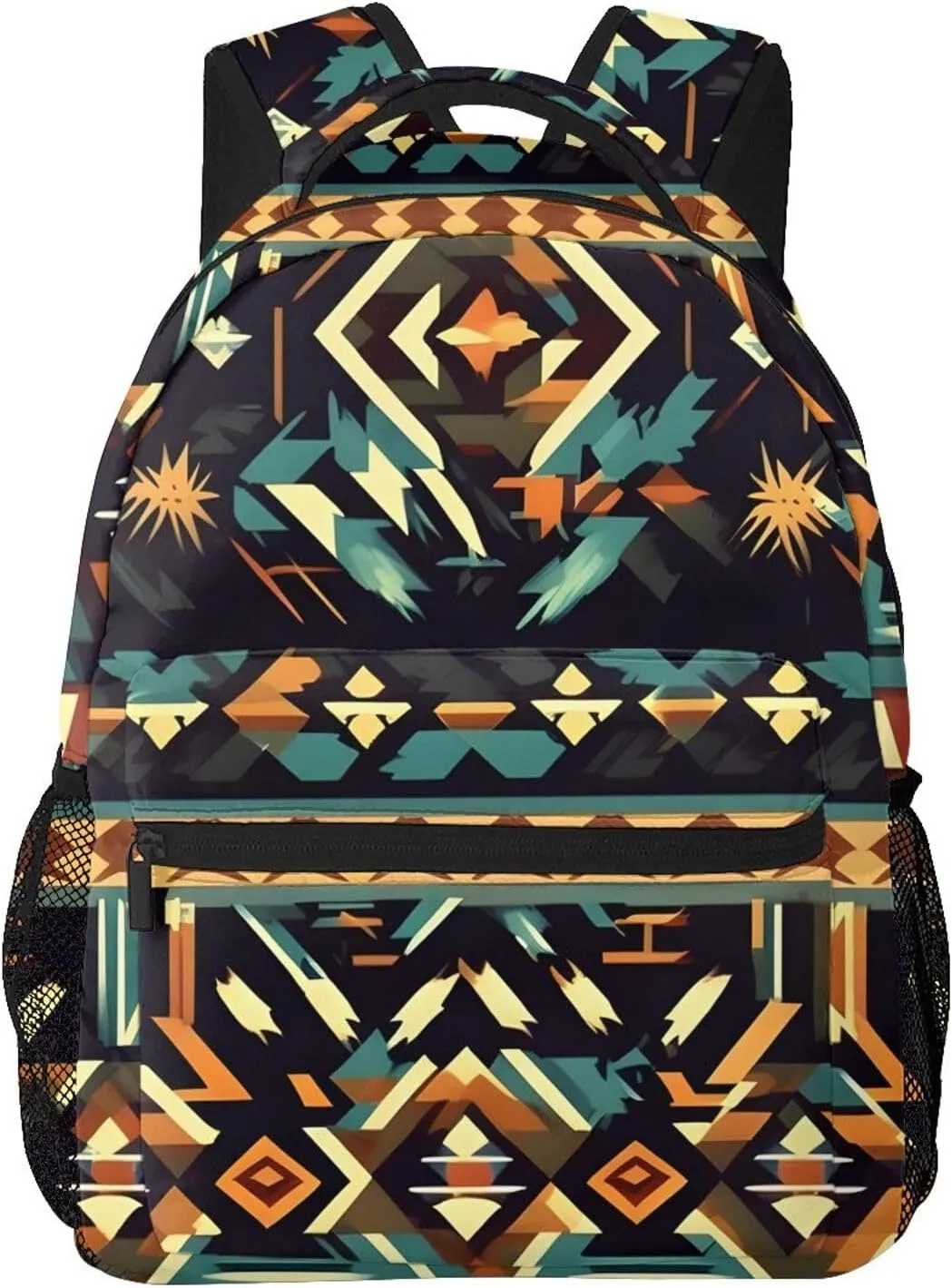 Native American Patterns Print Laptop Backpack Stylish Bookbag College Daypack Travel Business Work Bag For Men Women