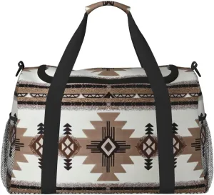 Native American Print Everyday Use Travel Duffle Bag Large Capacity Travel Bag Stylish Functional Bag