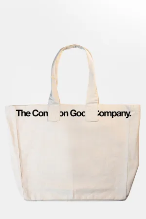 Natural 100% Recycled Cotton Market Tote - Longform Logo