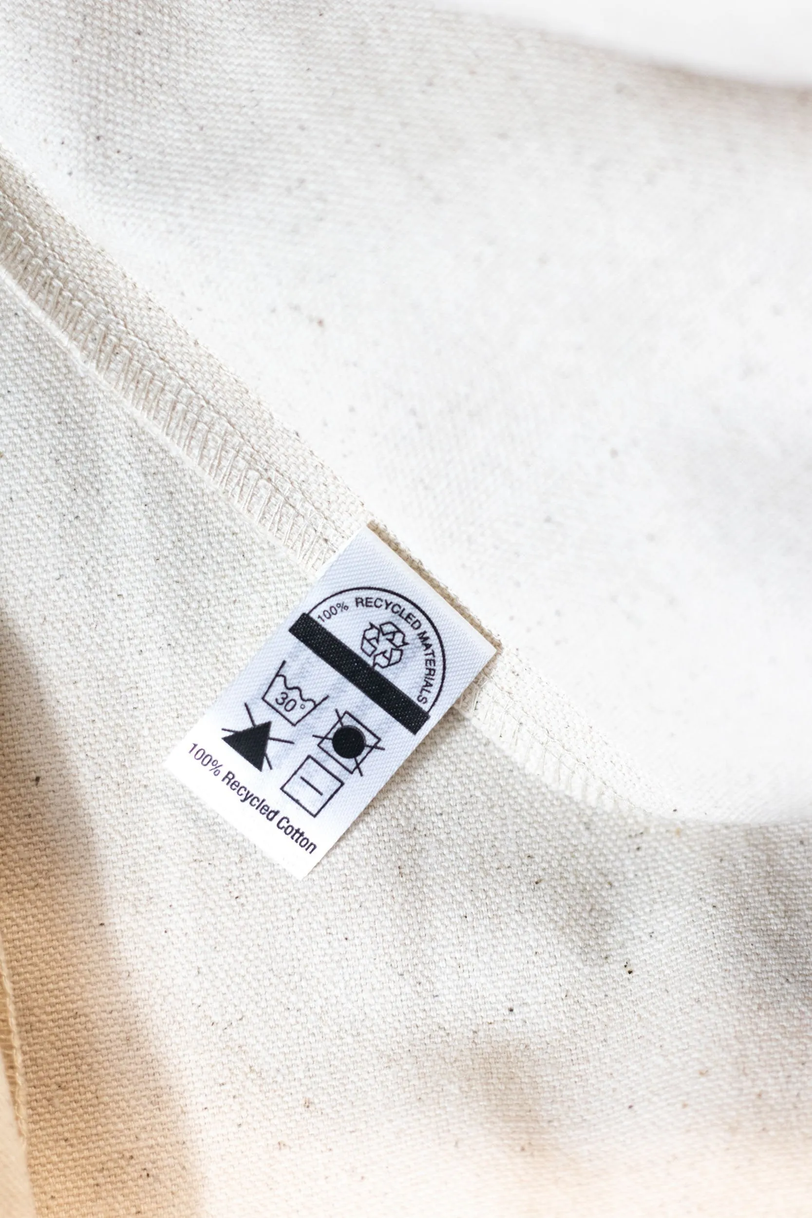 Natural 100% Recycled Cotton Market Tote - Longform Logo