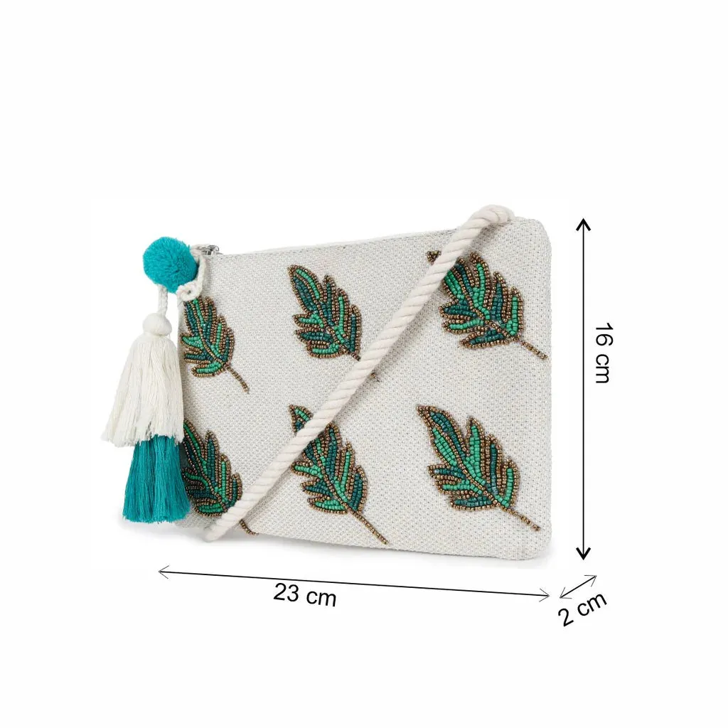 Natural Mesh Fabric Crossbody Sling Bag with Cotton Cord Long Handle – A Perfect Blend of Style and Comfort