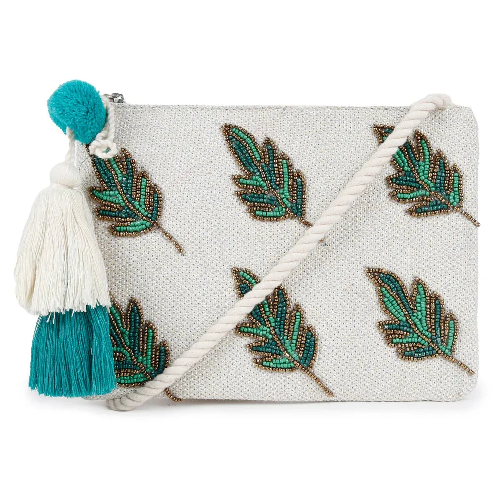 Natural Mesh Fabric Crossbody Sling Bag with Cotton Cord Long Handle – A Perfect Blend of Style and Comfort