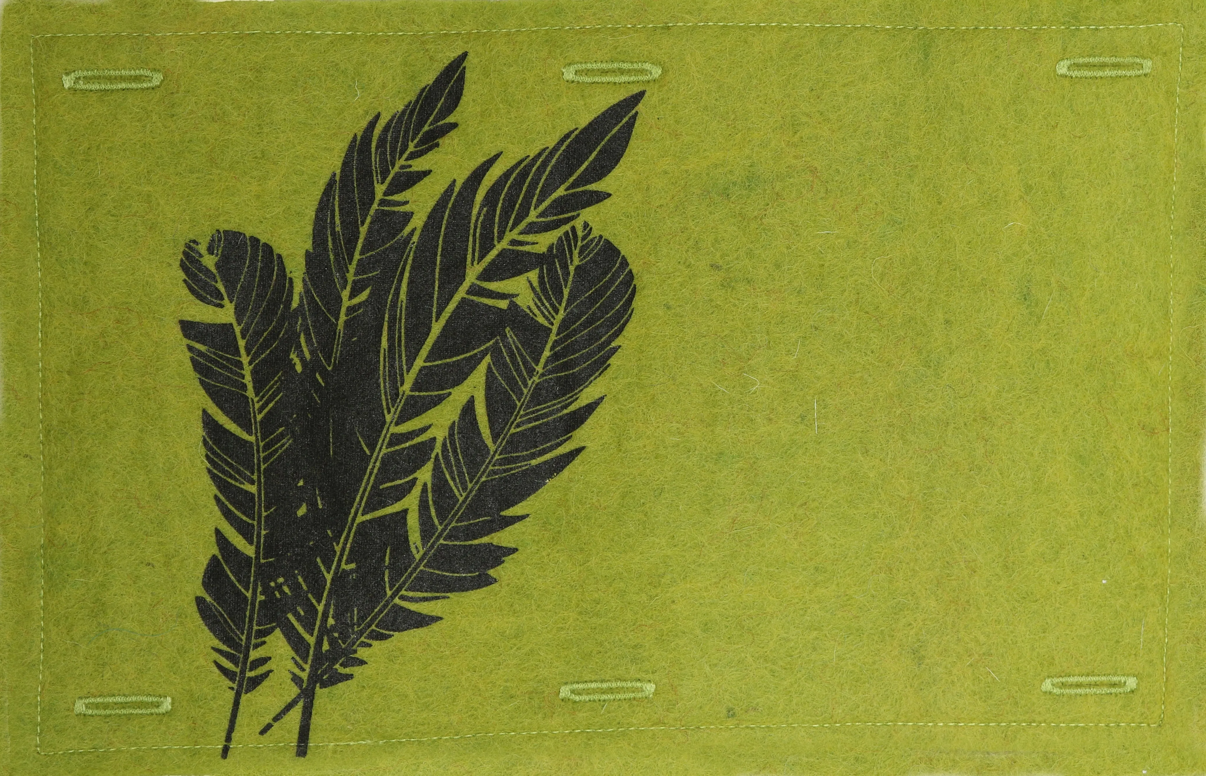 Nature Button On Hand Printed Art Panels