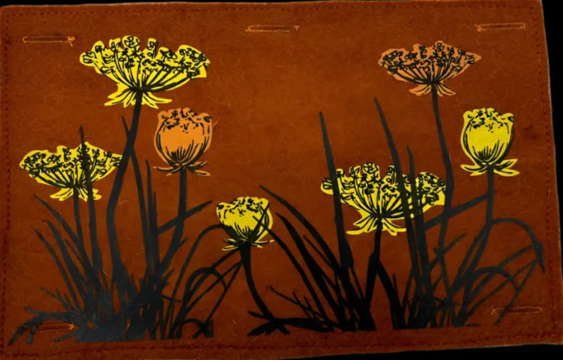 Nature Button On Hand Printed Art Panels