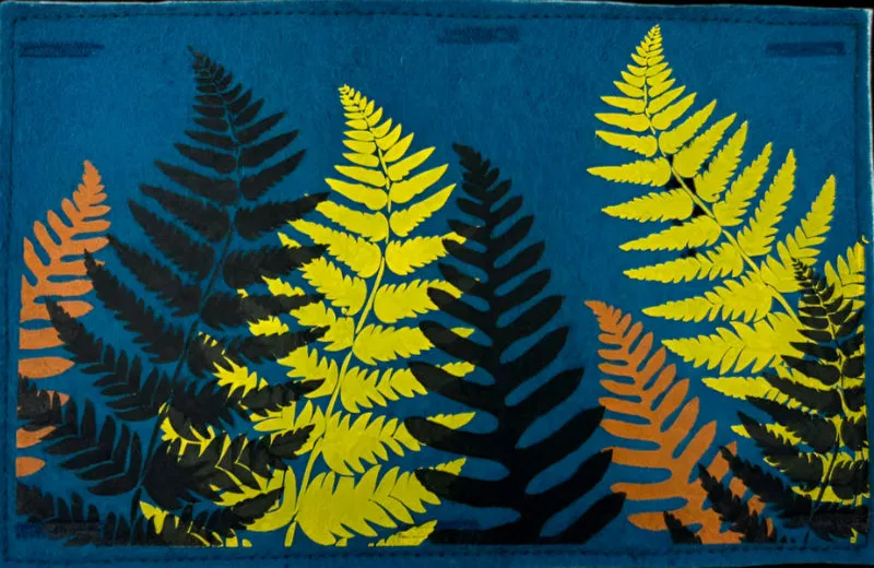 Nature Button On Hand Printed Art Panels