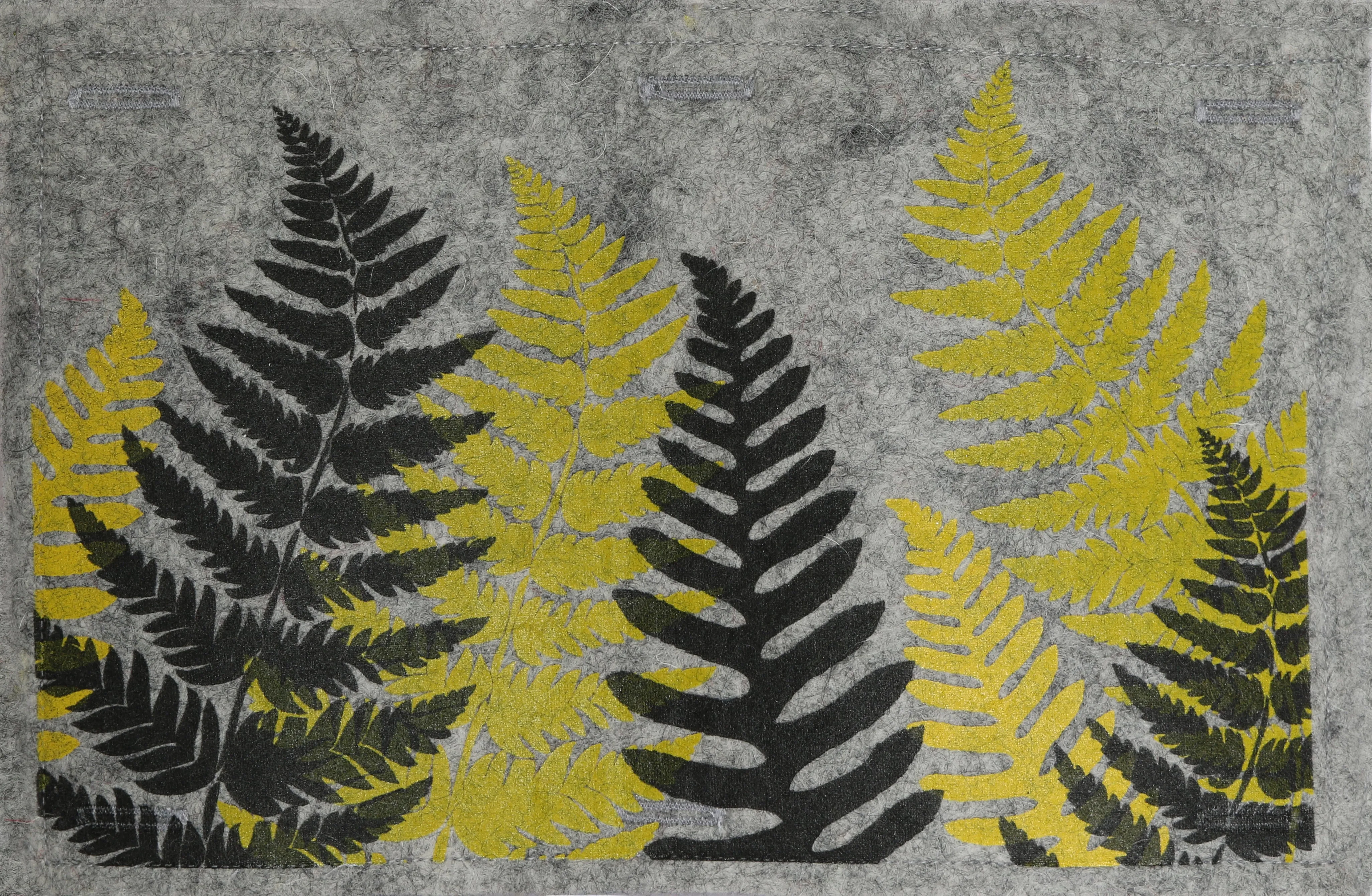 Nature Button On Hand Printed Art Panels