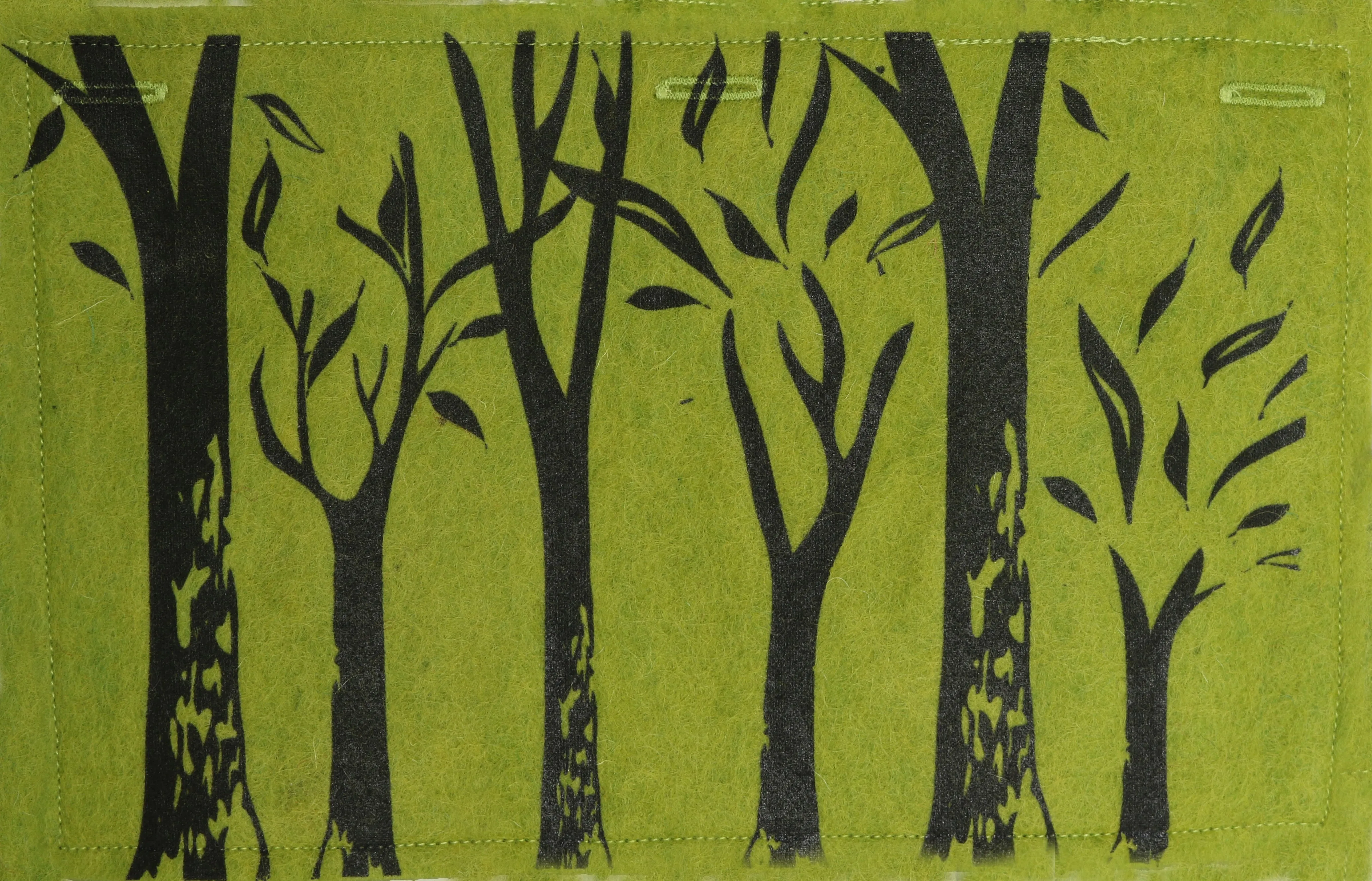 Nature Button On Hand Printed Art Panels
