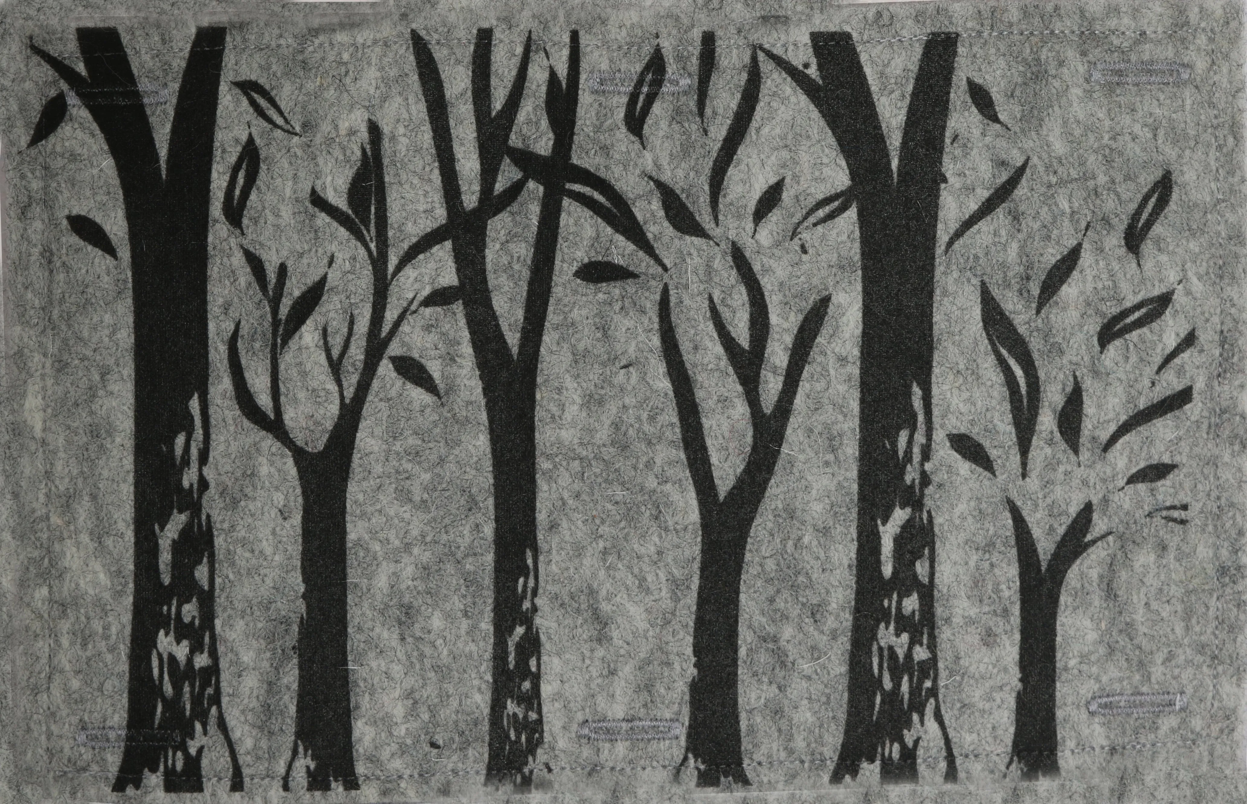 Nature Button On Hand Printed Art Panels