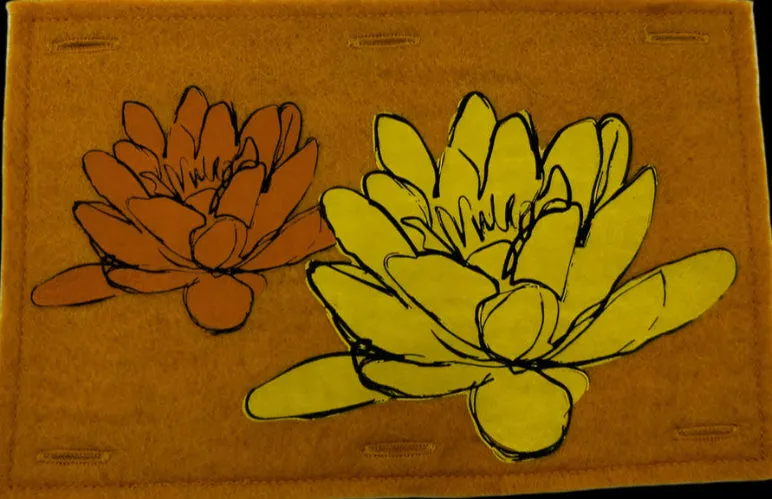 Nature Button On Hand Printed Art Panels