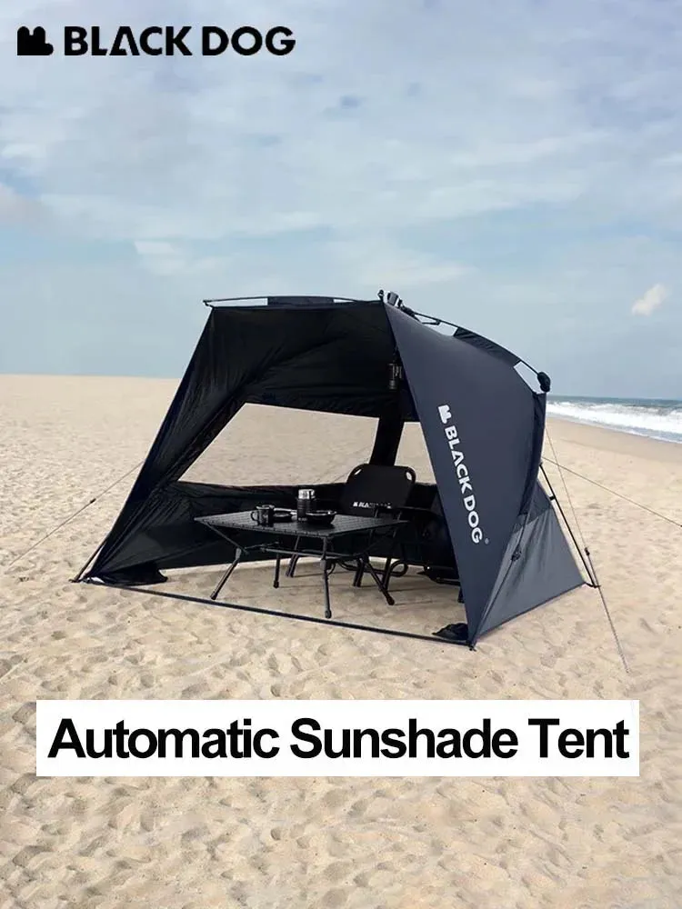 Naturehike Blackdog Automatic Sunshade Tent Camping Dome Tent for 2-3 People Outdoor Travel Picnic Beach 150D Waterproof 3000mm