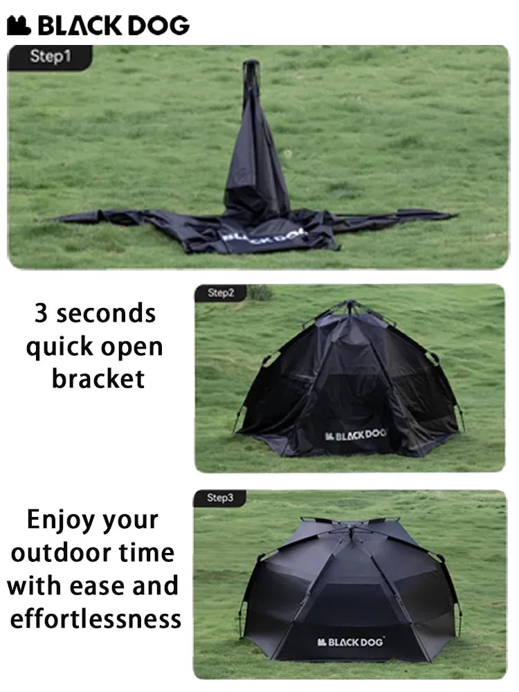 Naturehike Blackdog Automatic Sunshade Tent Camping Dome Tent for 2-3 People Outdoor Travel Picnic Beach 150D Waterproof 3000mm